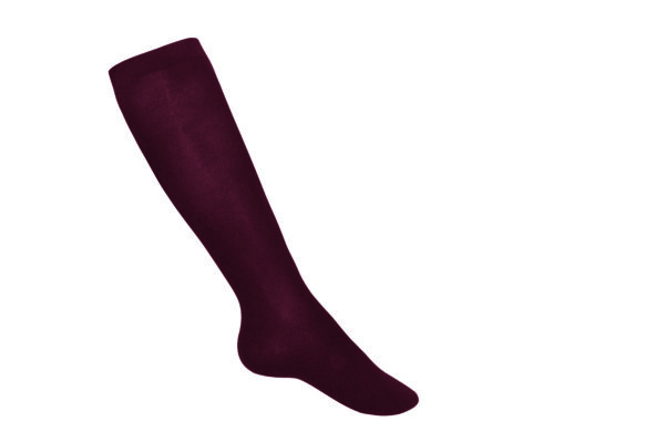 Maroon Opaque Knee Hi