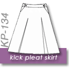 STA Navy 4-Pleat Skirt