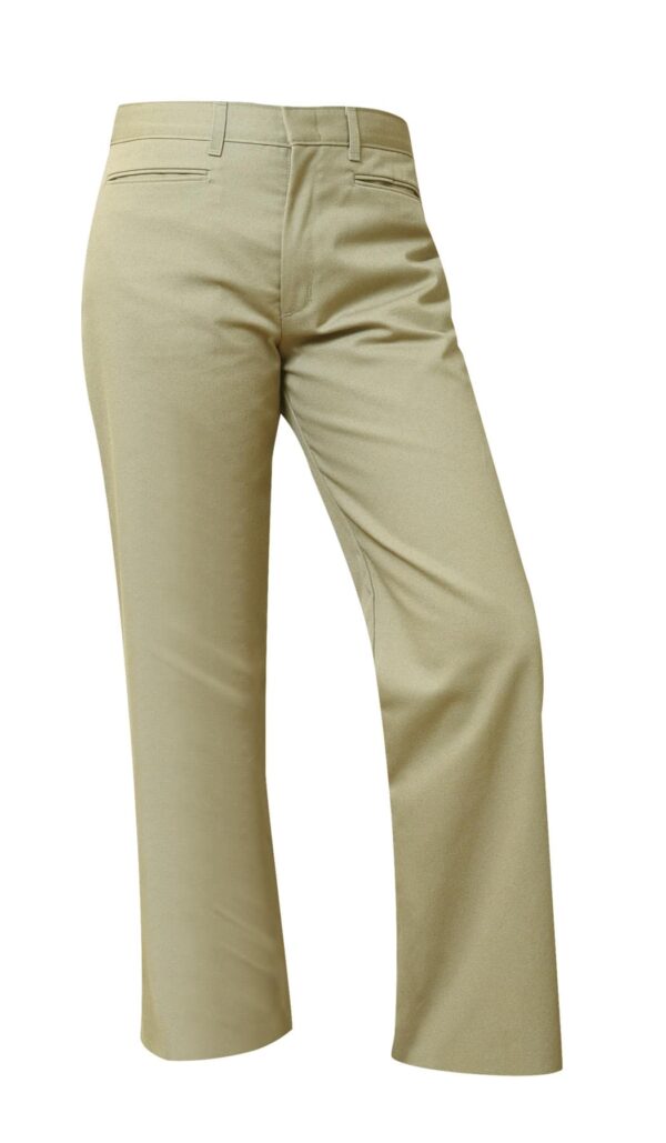 QCA Girls Khaki Mid-Rise Flat Front Pants