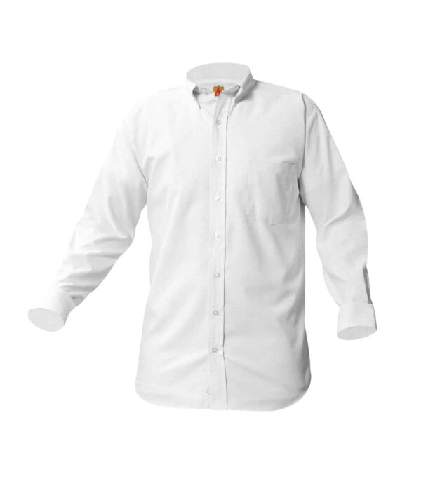MC White Oxford Long Sleeve Dress Shirt