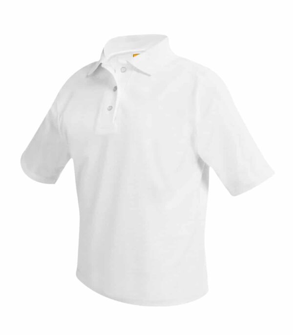 EBCC White Polo Shirt Short Sleeve w/School Logo