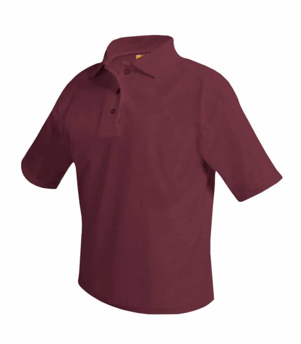 Maroon or White Knit Polo Shirt
