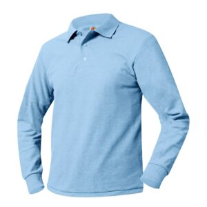 St. Anthony Blue Polo Shirt Long Sleeve