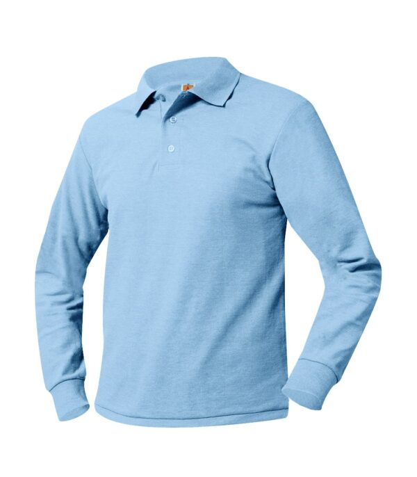 St. Anthony Blue Polo Shirt Long Sleeve