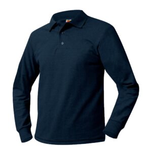 SJS Medford Navy Polo Shirt Long Sleeve