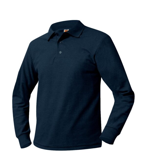 SJS Medford Navy Polo Shirt Long Sleeve