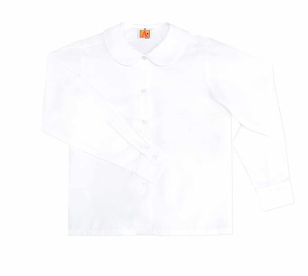 White Peter Pan Collar Blouse Long Sleeve
