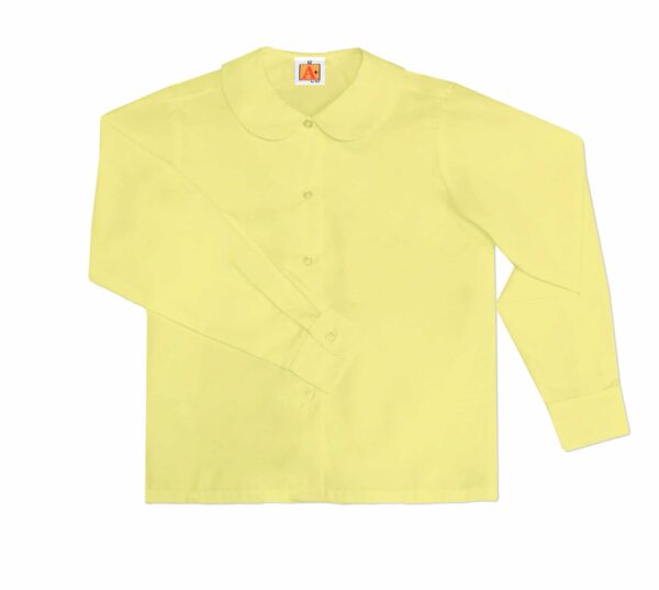 Yellow Peter Pan Collar Blouse Long Sleeve