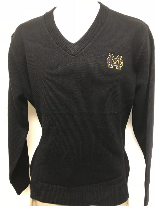 MC Navy V-Neck Pullover Sweater