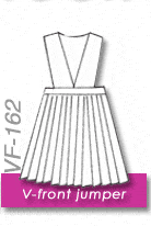 Jumper with V-Slit Front, Knife Pleats (Model 62)